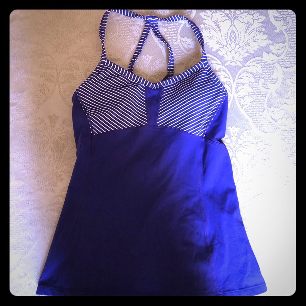 Athleta  women’s tank top purple with  back straps
